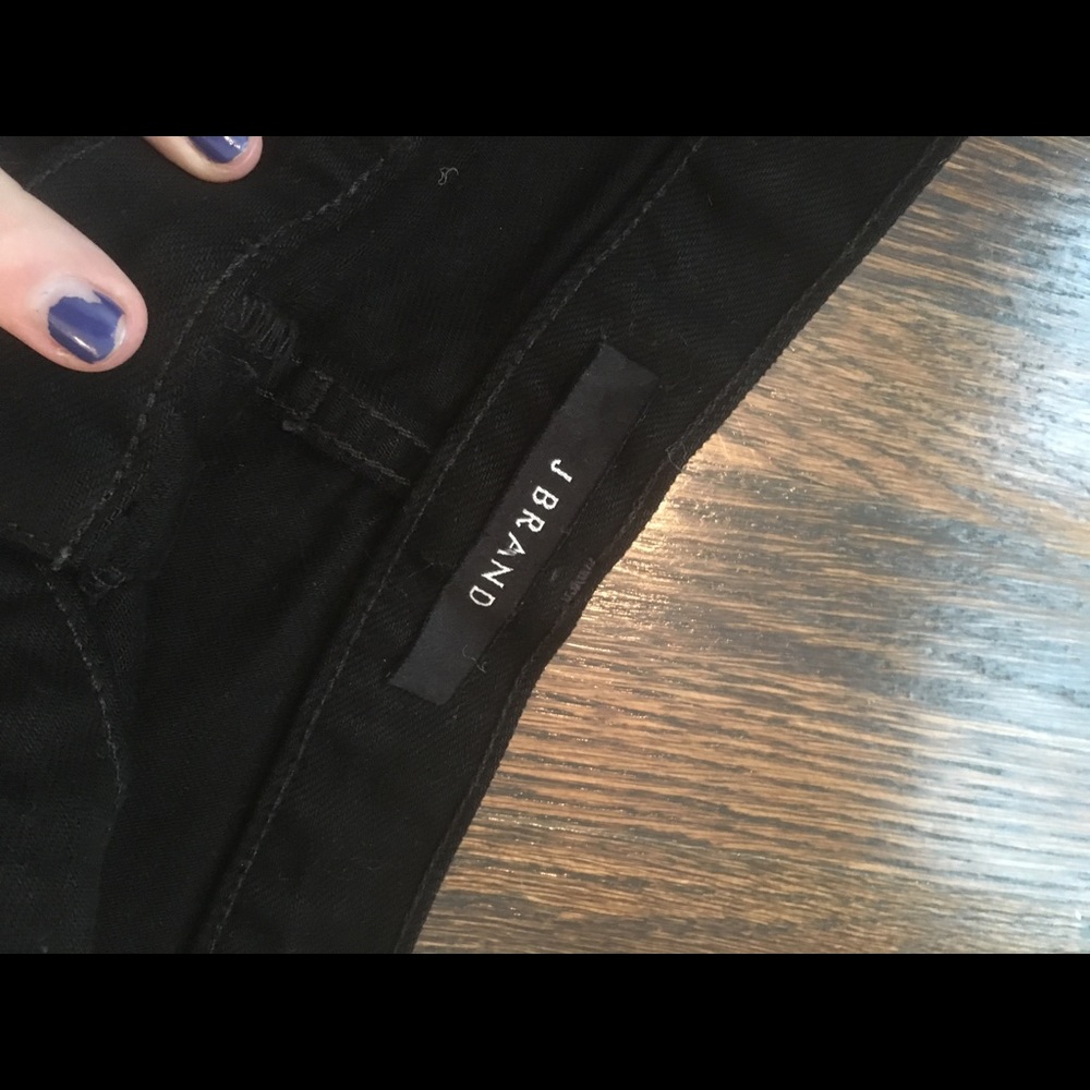 Black jean shorts